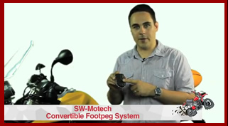 How to install the SW-Motech Convertable Footpeg System from A Vicicous Cycle.ca - YouTube