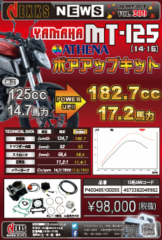 ATHENA
ヤマハMT-125 ボアアップキット