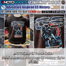 MOTOGRAFIX T-shirt 2024 BMW Adventure Inspired GS History Style 新発売