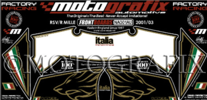 MOTOGRAFIX APRILIA RSV1000/RMILLE(01-03)BODY PAD FRONT NA001AU