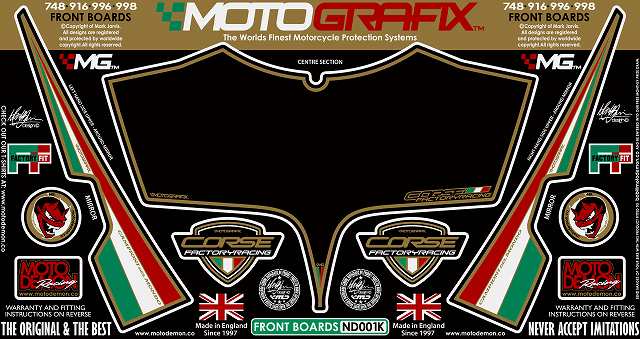 MOTOGRAFIX DUCATI 748/916/996/998(93-02)BODY PAD FRONT ND001K