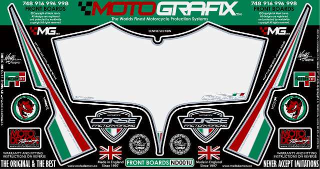 MOTOGRAFIX DUCATI 748/916/996/998(93-02)BODY PAD FRONT ND001U