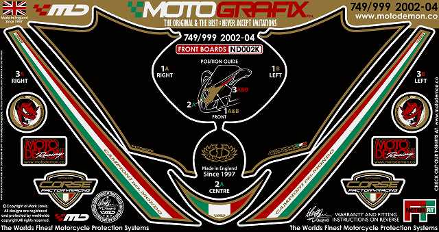 MOTOGRAFIX DUCATI 749/999(02-04)BODY PAD FRONT ND002K