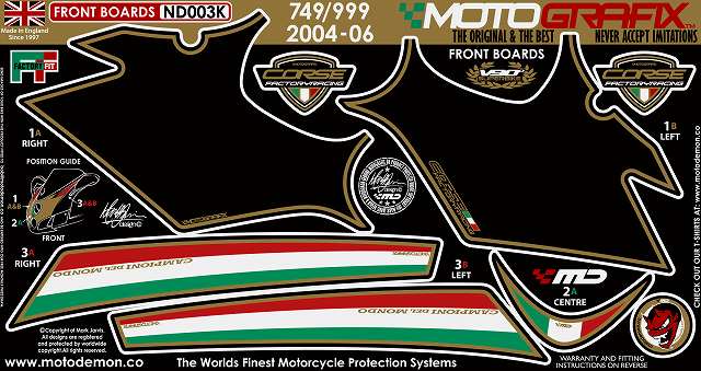 MOTOGRAFIX DUCATI 749/999(04-06)BODY PAD FRONT ND003K