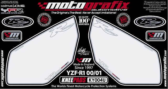 MOTOGRAFIX YAMAHA YZF-R1(00/01)BODY PAD KNEE KY004U