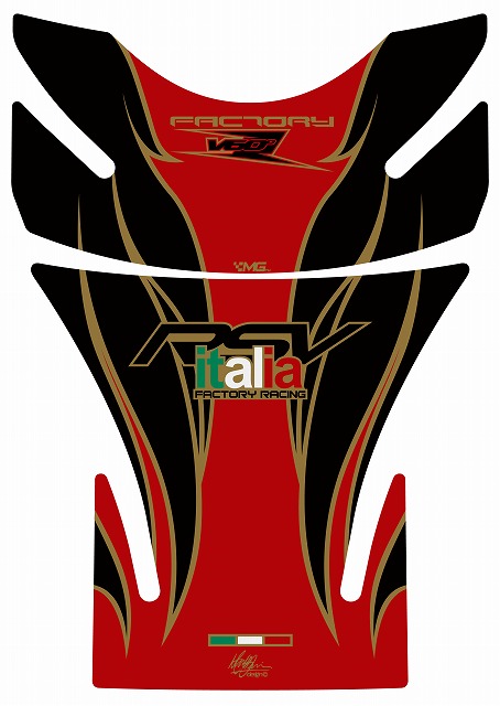 MOTOGRAFIX（モトグラフィックス） TANK PAD APRILIA MILLE(01-03) RED/BLACK/GOLD TA017RKA