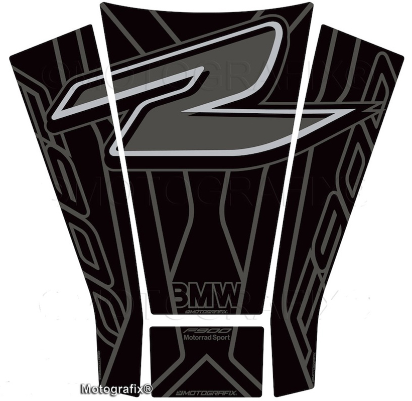 MOTOGRAFIX（モトグラフィックス） TANK PAD BMW F900R(20-) Black with Grey&Metallic Silver TB049K