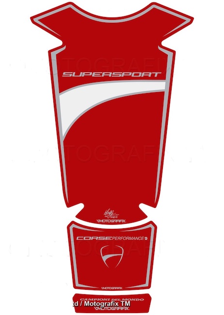 MOTOGRAFIX（モトグラフィックス) TANK PAD DUCATI Supersport(16/17) RED TD026R