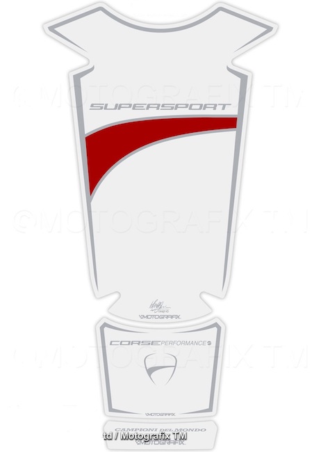 MOTOGRAFIX（モトグラフィックス) TANK PAD DUCATI Supersport(16/17) WHITE TD026W
