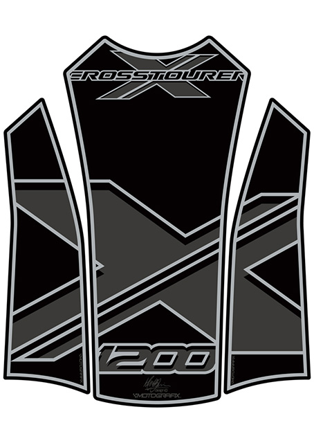 MOTOGRAFIX（モトグラフィックス） TANK PAD HONDA VFR1200X Cross Tourer(12-15) BLACK TH021K