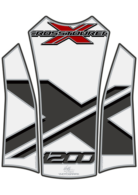 MOTOGRAFIX（モトグラフィックス） TANK PAD HONDA VFR1200X Cross Tourer(12-15) WHITE TH021W