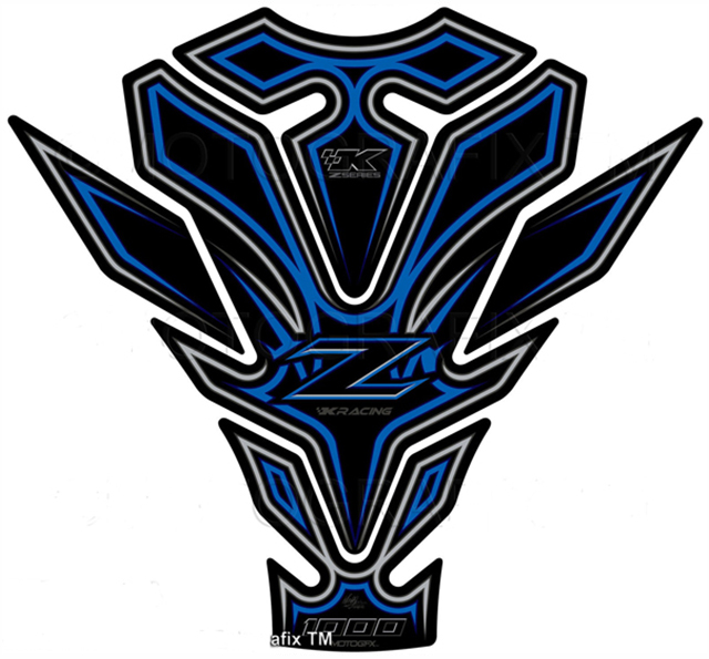 MOTOGRAFIX（モトグラフィックス） TANK PAD KAWASAKI Z1000SX BLACK/BLUE TK016KB
