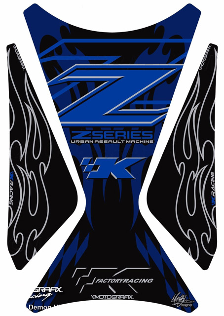 MOTOGRAFIX（モトグラフィックス） TANK PAD KAWASAKI Z1000(03-09) BLUE TK021BF