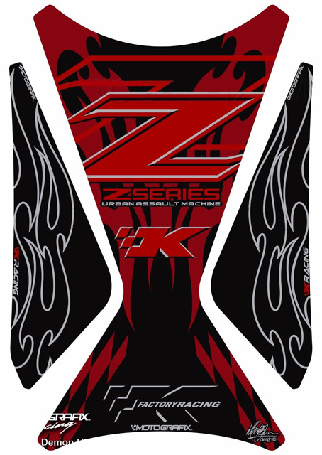 MOTOGRAFIX（モトグラフィックス） TANK PAD KAWASAKI Z1000(03-09) RED TK021RF