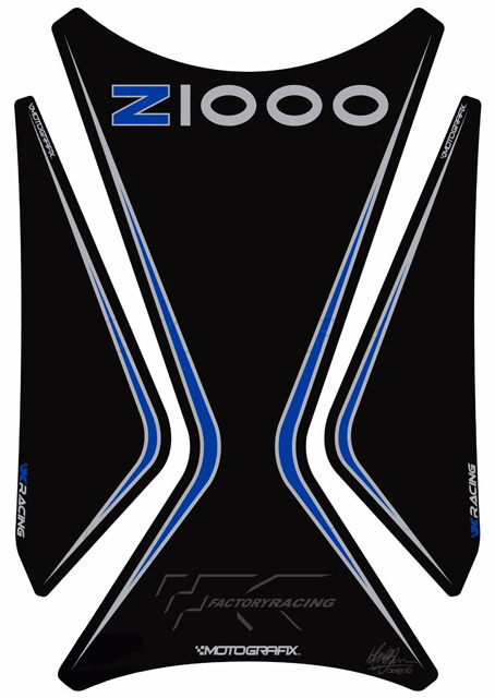 MOTOGRAFIX（モトグラフィックス） TANK PAD KAWASAKI Z1000(03-09) BLACK/BLUE TK022KB