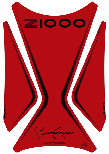MOTOGRAFIX（モトグラフィックス） TANK PAD KAWASAKI Z1000(03-09) RED TK022R