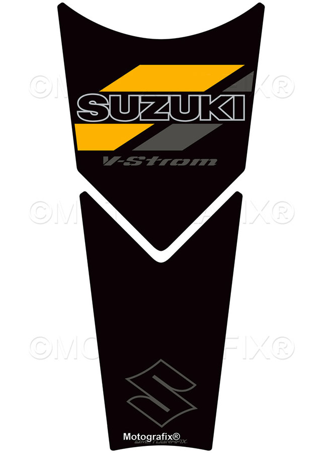 MOTOGRAFIX（モトグラフィックス） TANK PAD SUZUKI V-Strom DL650 XT(17-21) Black with Grey, Yellow & Metallic Silver TS033KY